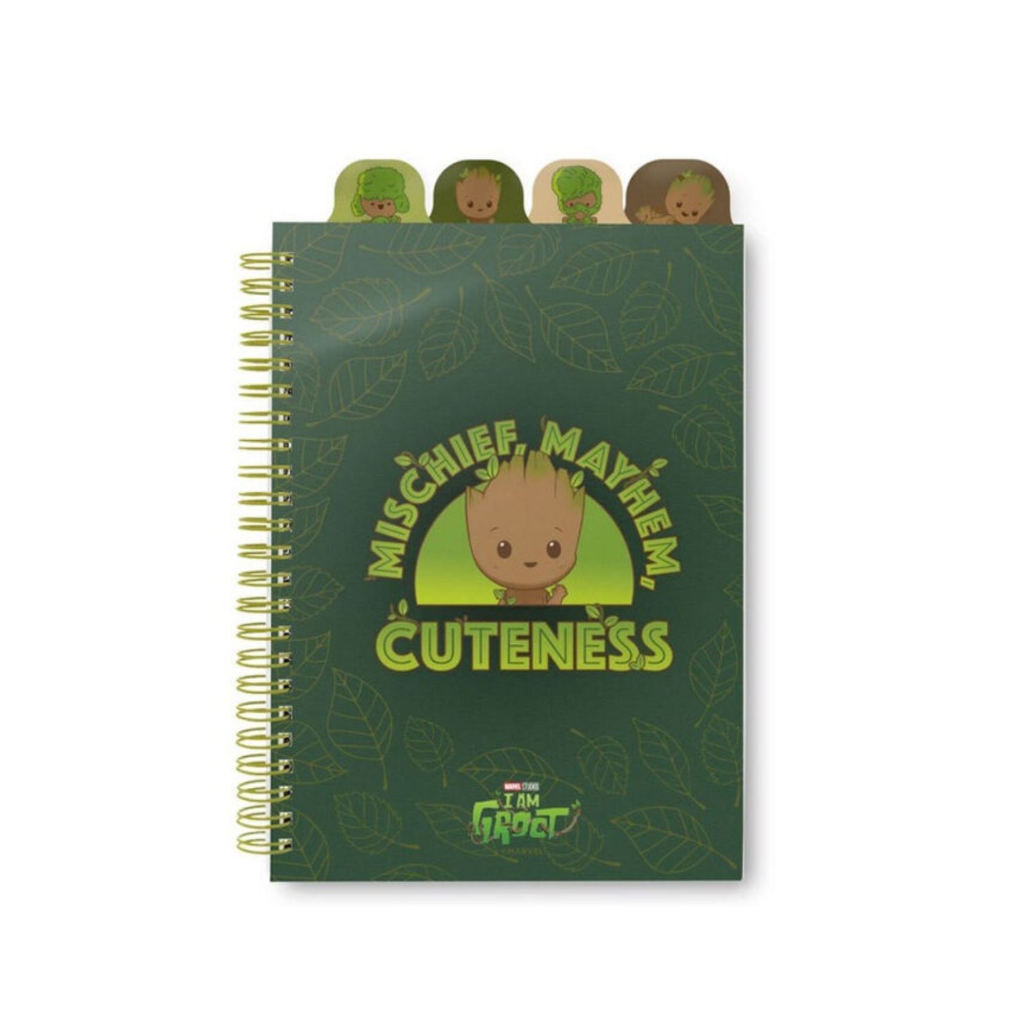 Grupo Erik Marvel Groot A5 Notebook With Dividers - Green - Image 5
