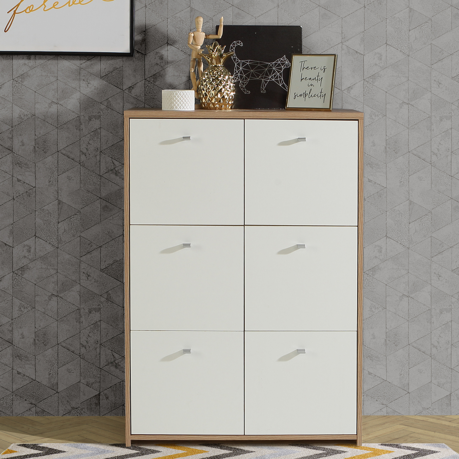 B&Q - Best Chest Storage Cabinet With 6 Doors In Artisan Oak/white - Image 2