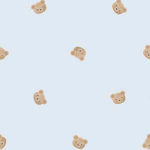 Sample of Cozy Bear Wallpaper in Soft Blue