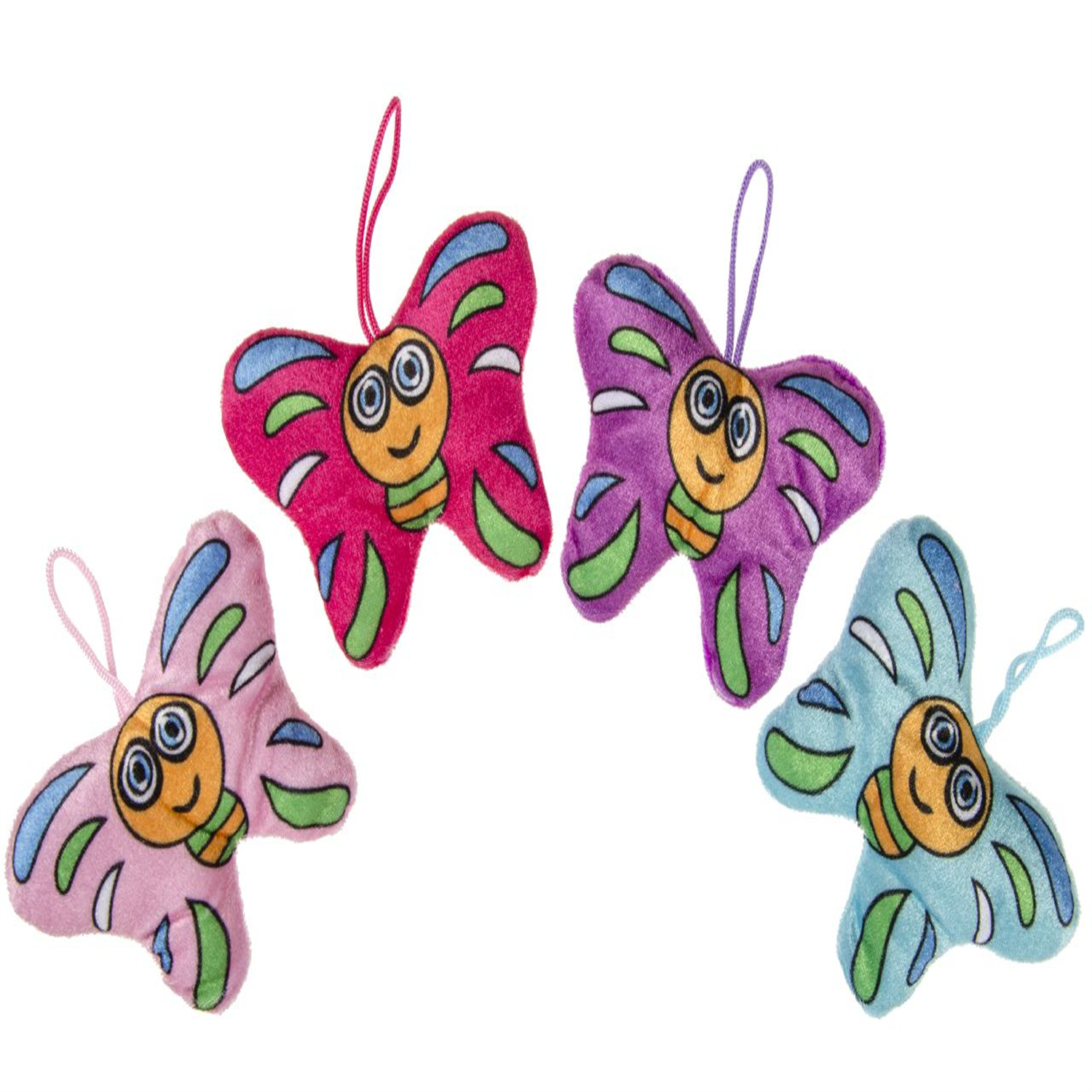 Lg-Imports Single Butterfly Super Soft Plush 13Cm - White