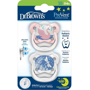 Dr Brown's PreVent Soothers Swan Dragonfly 0-6M