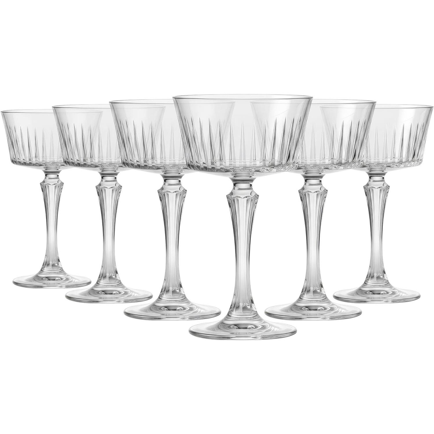 Timeless Champagne Coupe 16.83cm H 26cl Clear Drinking Bar Glassware Pack of 12 - Image 6