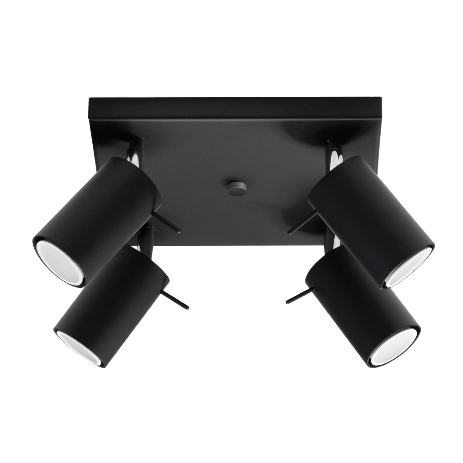 Modern Black 4 Light GU10 Ceiling Spotlight Adjustable Spot Ceiling Lamp - Image 2