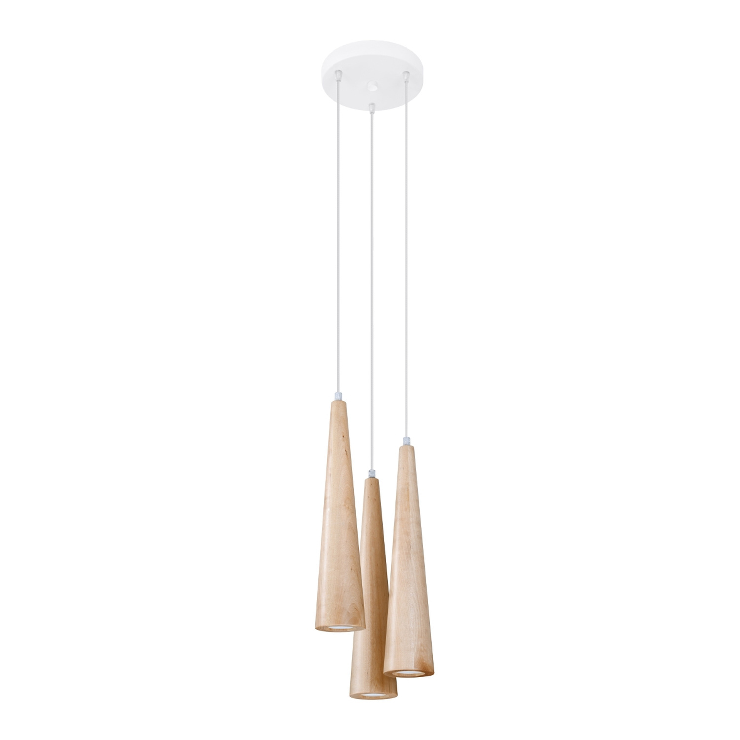 B&Q -  Luminosa Sula Cluster Pendant Ceiling Light Natural Wood - Image 3