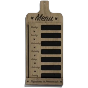 Happiness is Homemade Wooden Weekly Chalkboard Menu