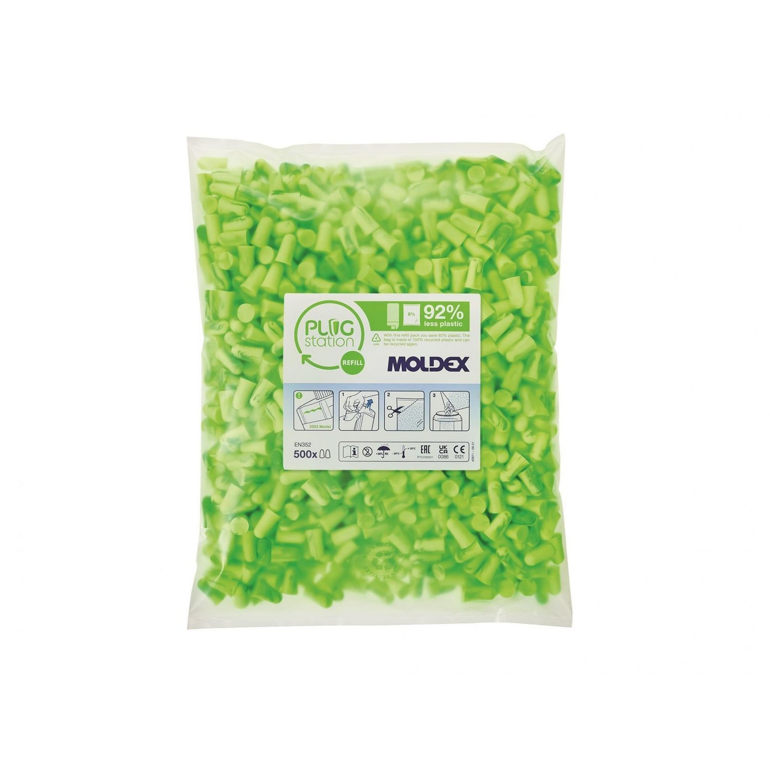 Moldex Pura-Fit Plugstation 500 Refill Snr 36 Db (500 Pairs) - Multi Colour