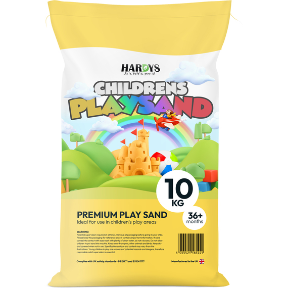 Hardys Play Sand For Kids - Soft Fine Kids Sand, Screened for Sandpits, Sensory Trays, and Tables -