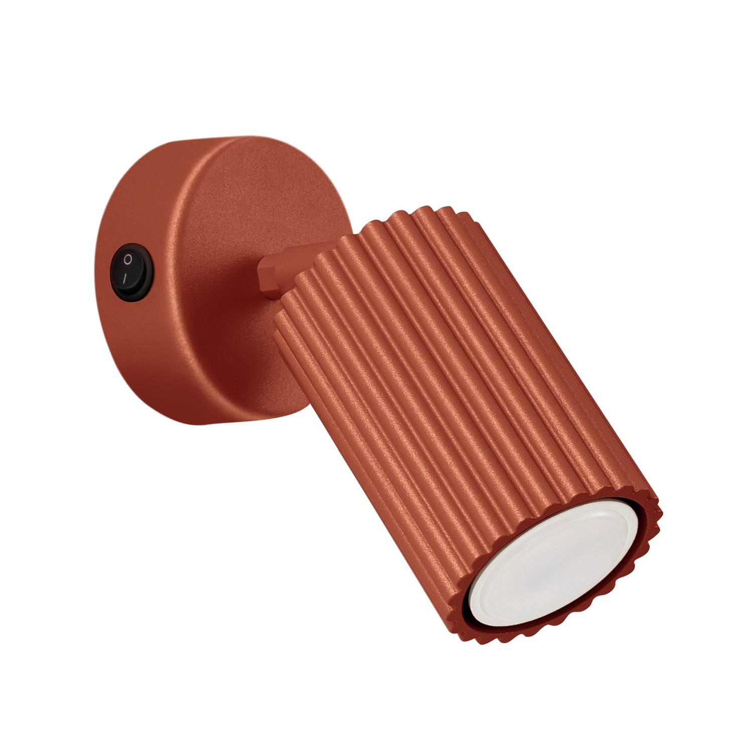Sollux Lighting Wall Lamp Karbon Red Ochre With A Switch - Red Ochre