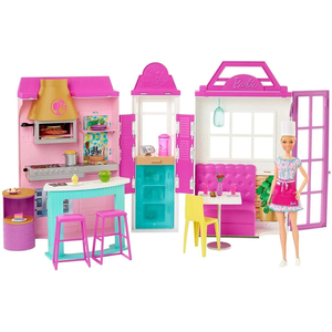 Barbie Cook N Grill Restaurant Playset and Doll, HBB91.