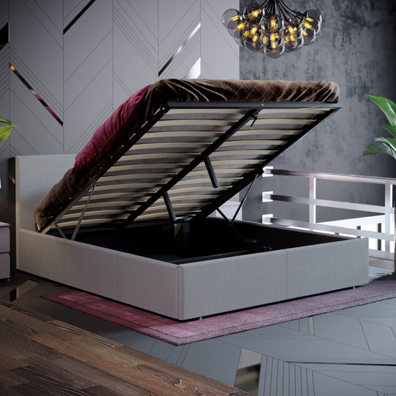 Veronica Fabric Ottoman Bed