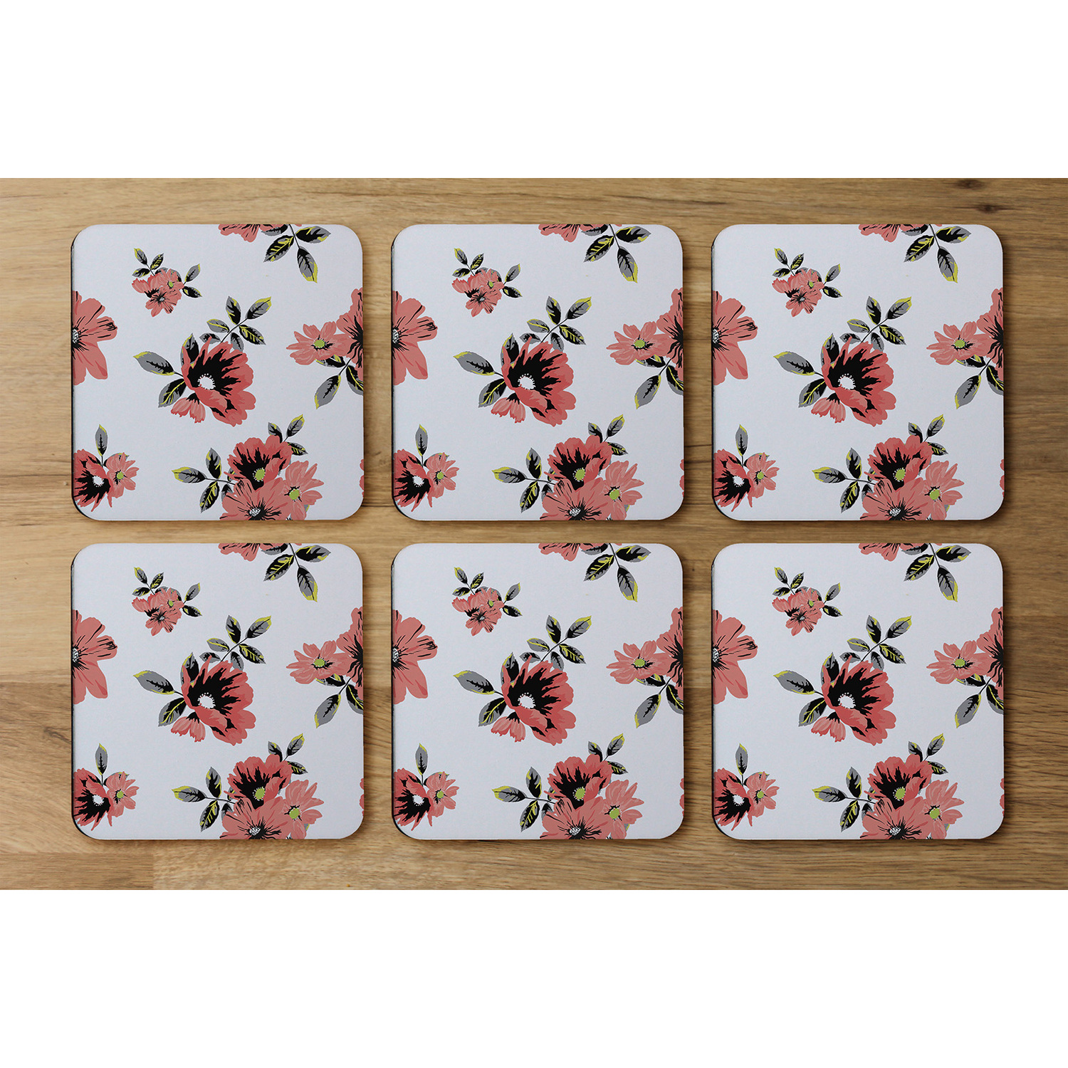 Pink Flowers Coaster - Pink