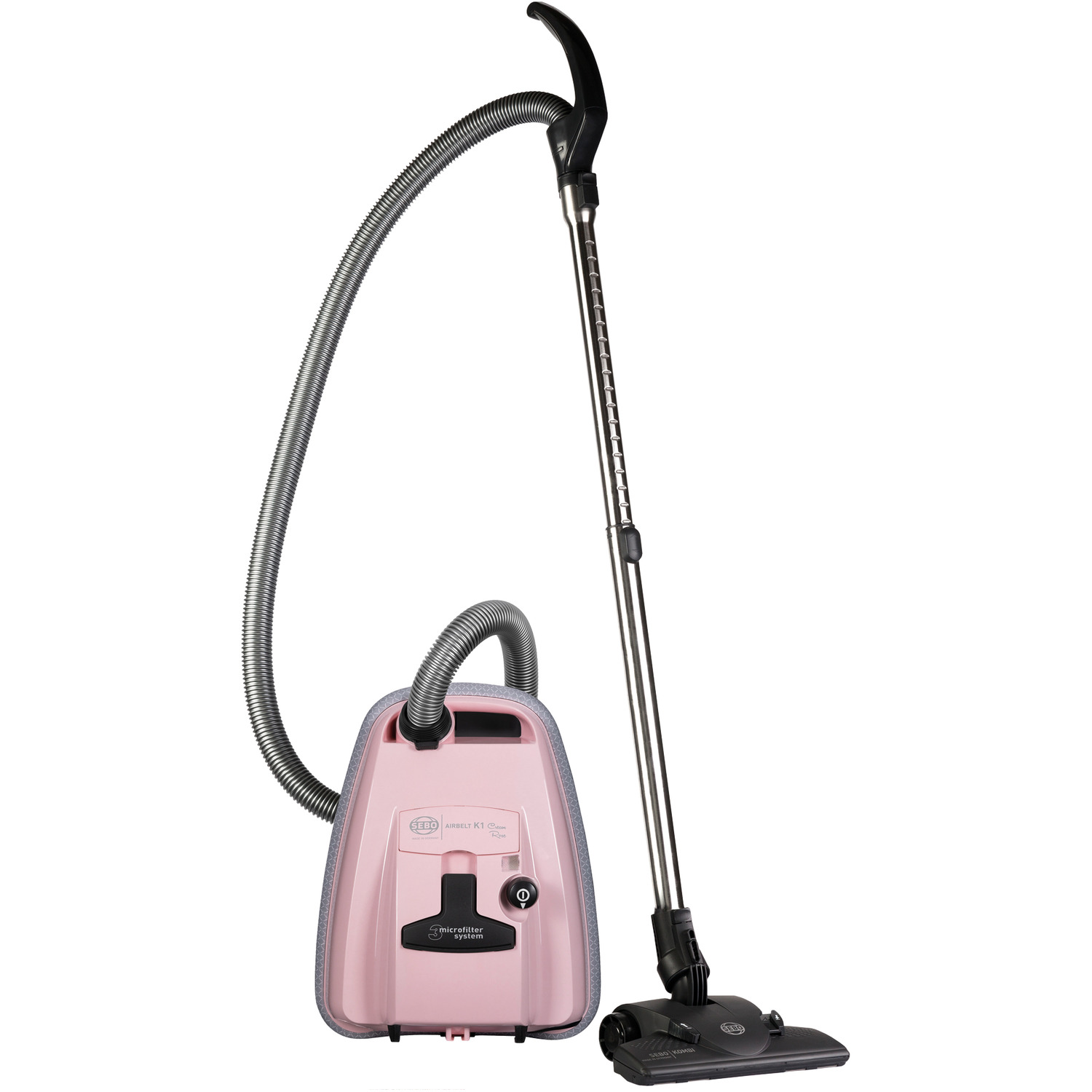 Image of 890W Airbelt K1 Cylinder Bagged Vacuum Cleaner Pastel Pink - Pink
