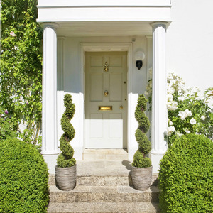 GreenBrokers 2 x Artificial Premium Spiral Boxwood Topiary Tree 96cm 3ft