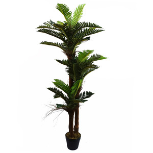 Artificial Large Palm Tree with Natural Trunk