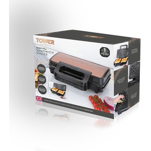 900W Deep Fill Sandwich Maker Rose Gold