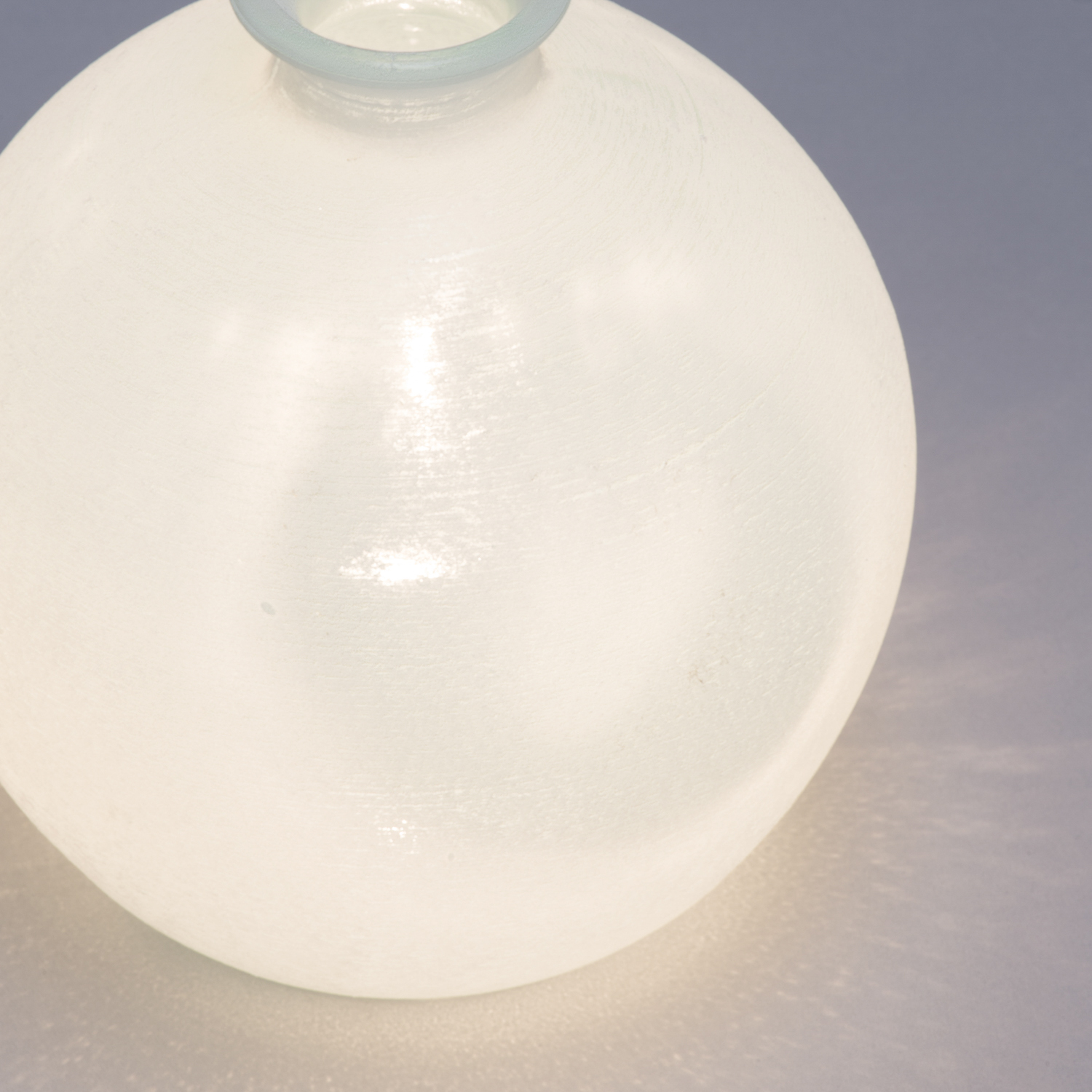 Small Globe Frosted Glass Vase Table Lamp - White