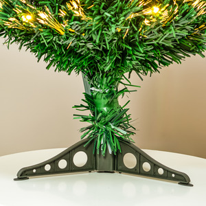 Green / Less than 3ft Fibre Optic Green Christmas Tree with Warm White LED Lights shot 4274496
