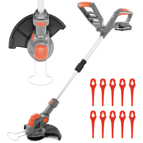 Rechargeable Cordless Grass Strimmer 20V 1hr Charge