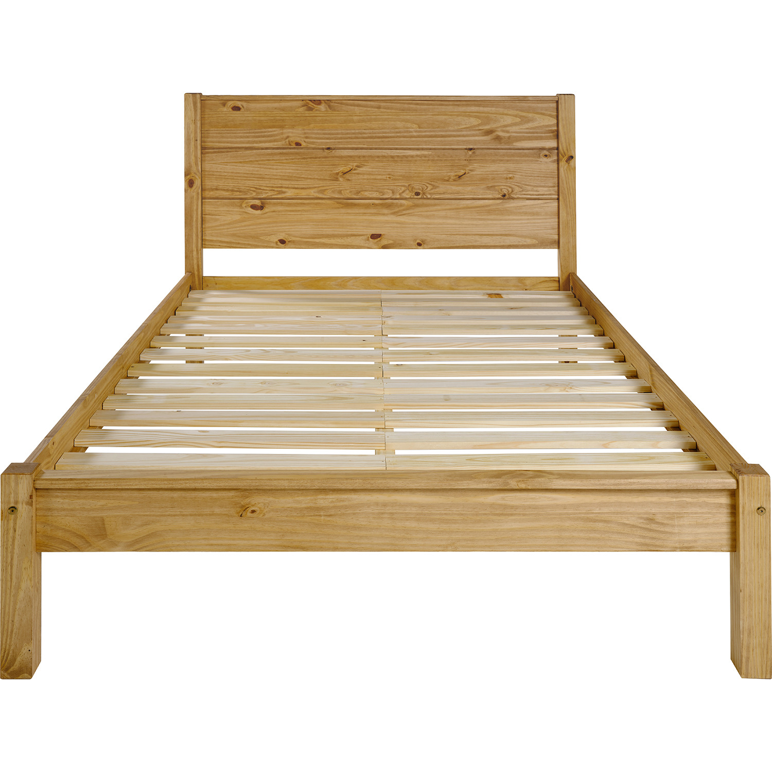 Barton 4 6 Double Bed - Waxed Pine
