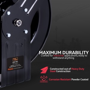 Black Retractable Air Hose Reel Ultra Heavy Duty for Indoor Outdoor shot 5429101