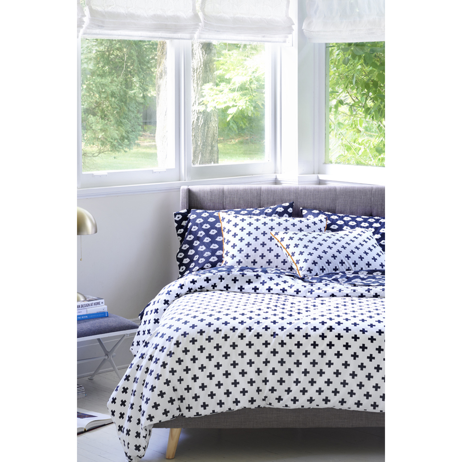 Martex Umbria Duvet Cover Set - Black Double