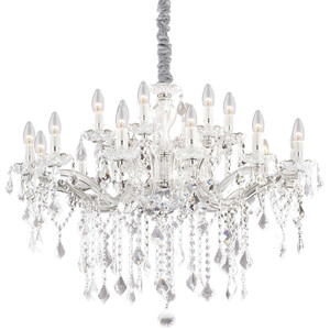 Florian  18 Light Crystal Chandelier Chrome Finish, E14