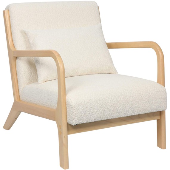 Home Source Nova Boucle Armchair Cream