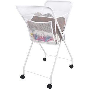 No Bend Laundry Basket Trolley on Wheels