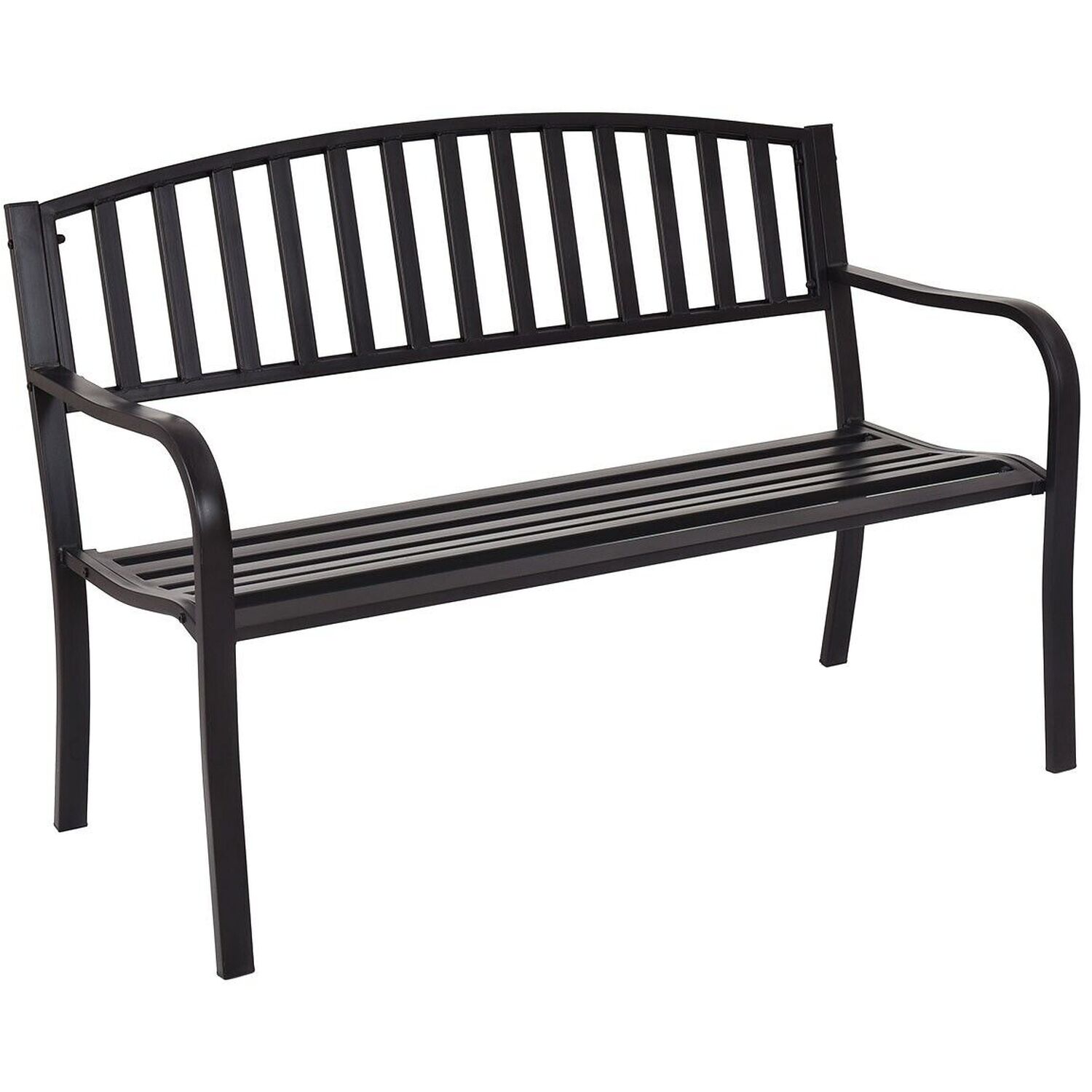2-seater Garden Bench Loveseat Furniture - Black