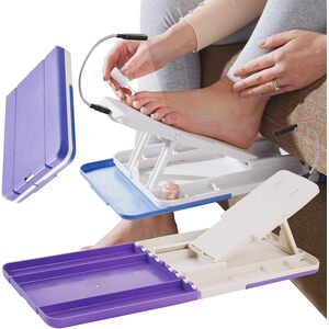 Folding Pedicure Footrest with LED Light