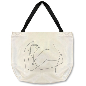 line art hug Designer Tote bag
