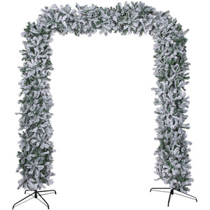 Double Door Artificial Snow Flocked Christmas Tree Arch