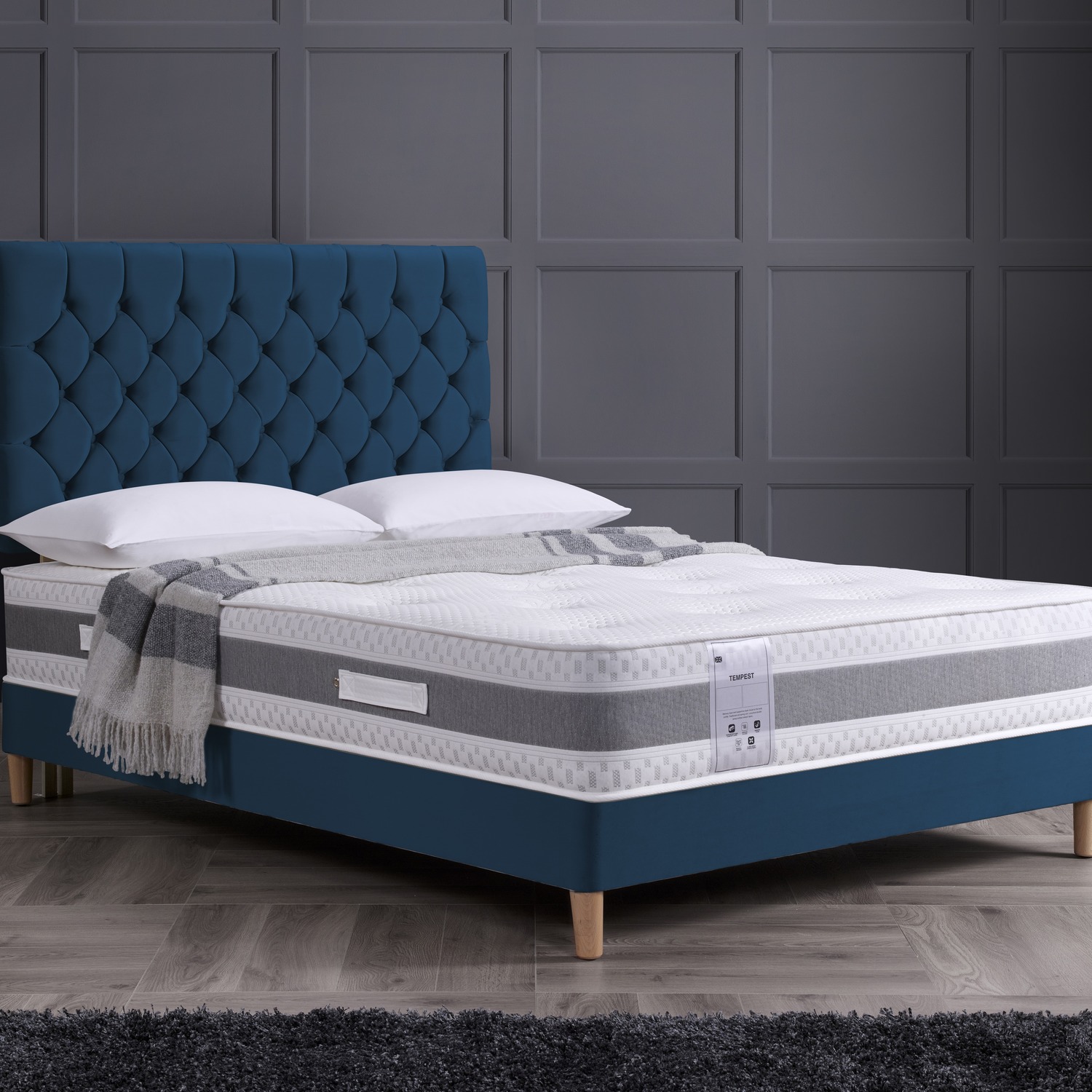 Tempest Memory Foam Mattress - White Double