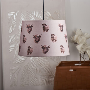 Highland Cow Tapered Shade