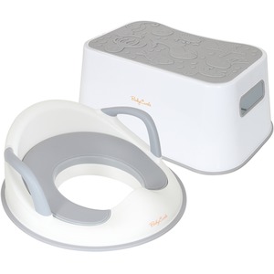 Toilet Training Seat with Handles and Ocean Themed Step Stool