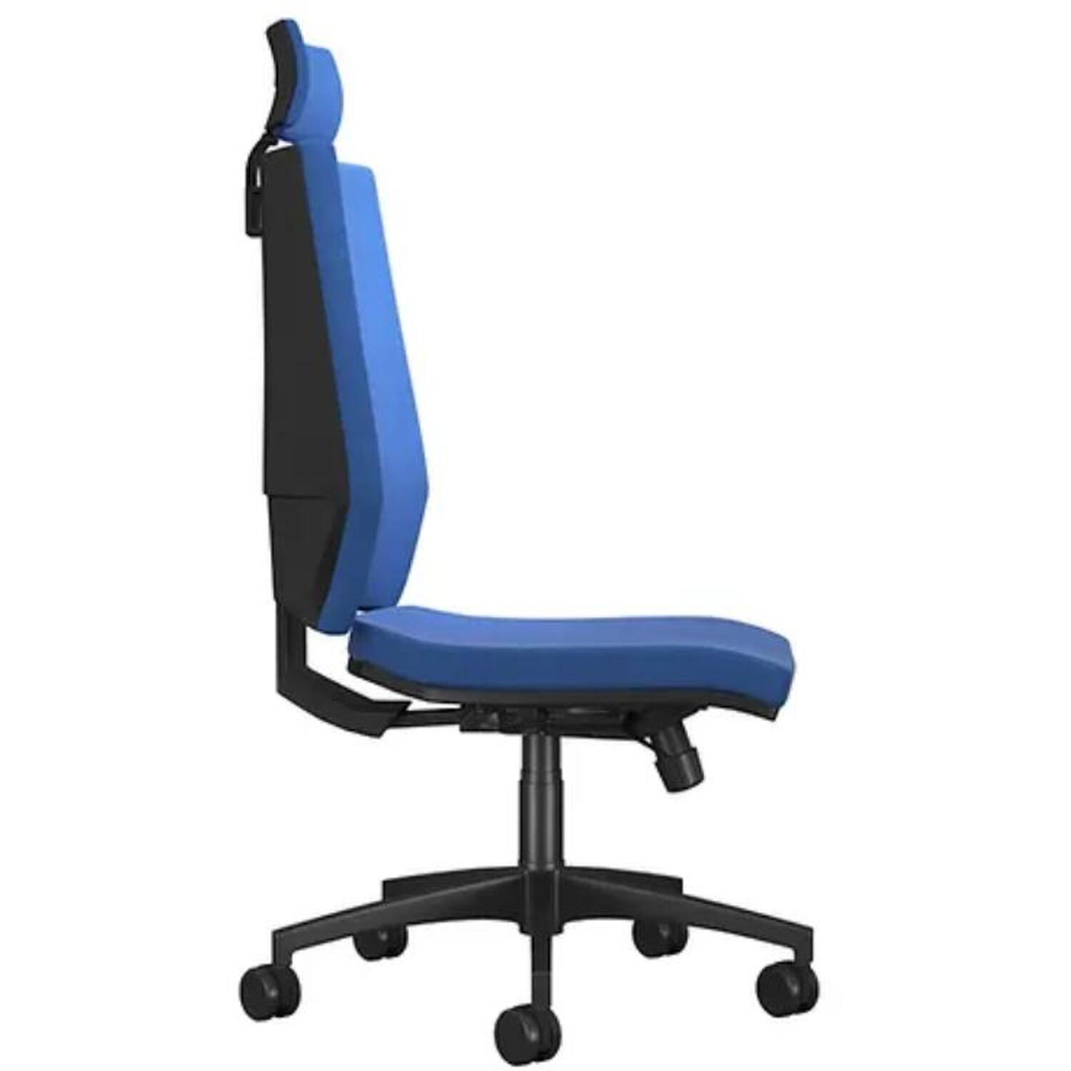 Rome Office Chair - Blue 76cm High Back Chair With Headrest
