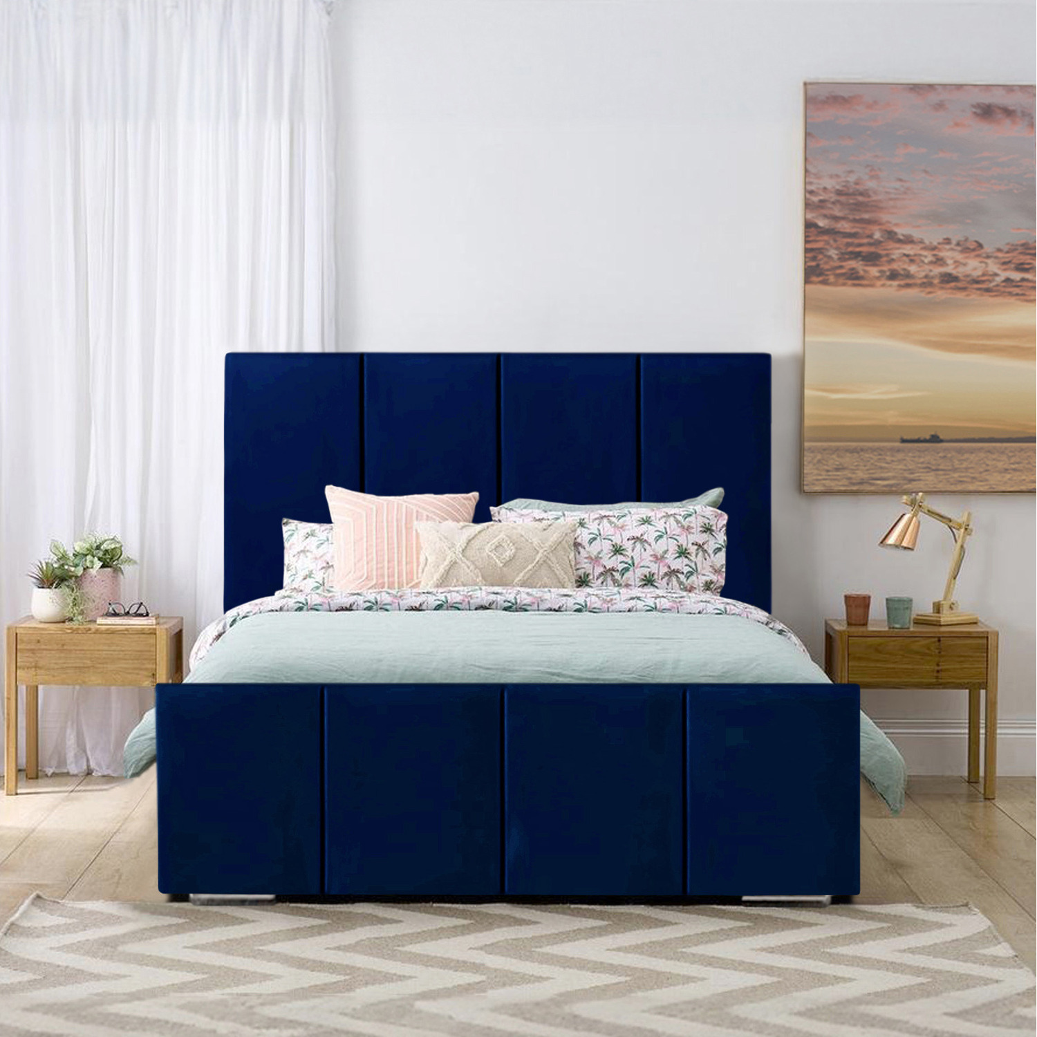 Brooklyn Bed Frame - Blue Single