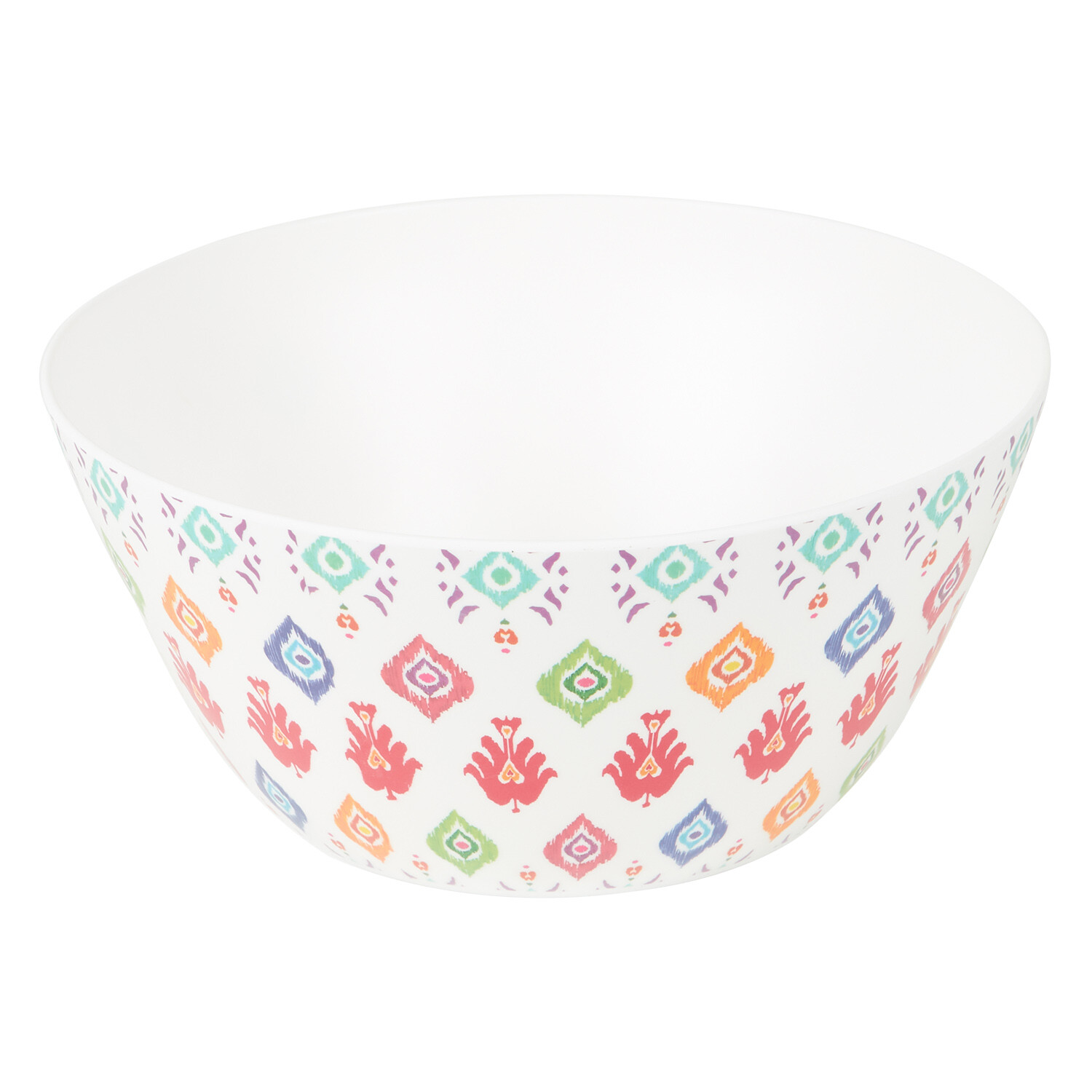 Sahara Brights Melamine Bowl - White Serving Bowl