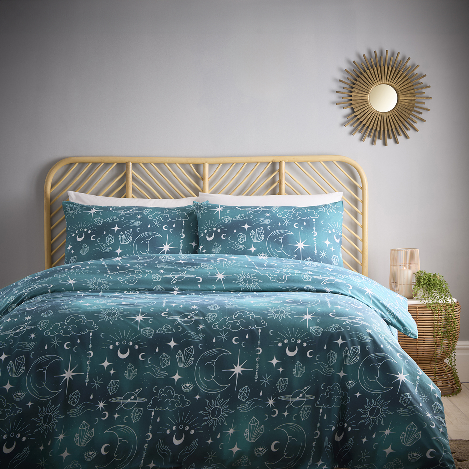 Charlotte Thomas Celestial Duvet Cover Set - Blue Double