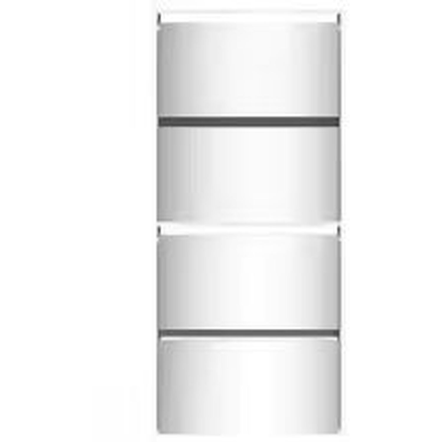 4 Tier High Gloss Shoe Cabinet With Mirror - White