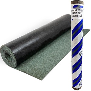 Green Polyester Shed Roofing Felt (8m x 1m) shot 8011400