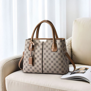 Vintage Faux Leather Tote Bag with Adjustable Strap