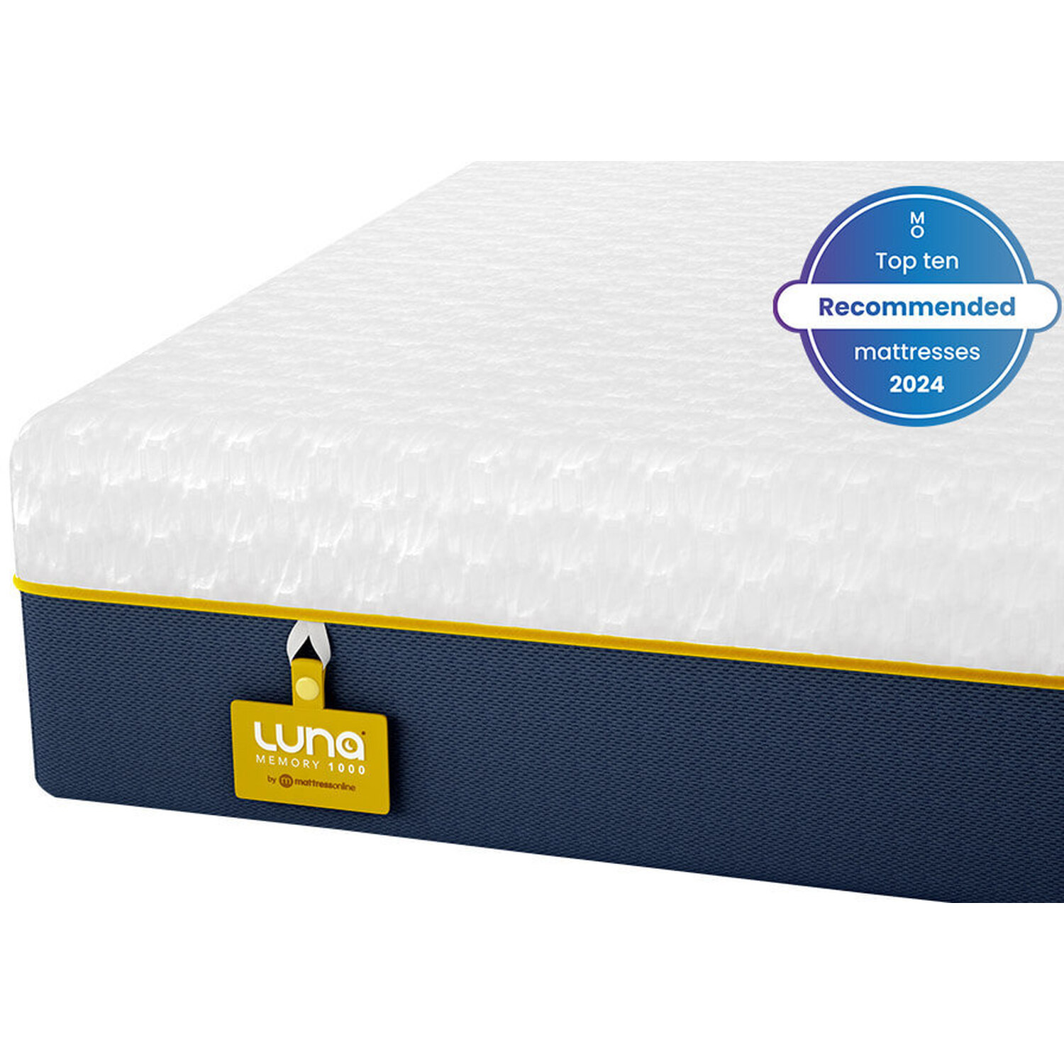 Luna Memory 1000 Pocket Hybrid Mattress - White Black Double
