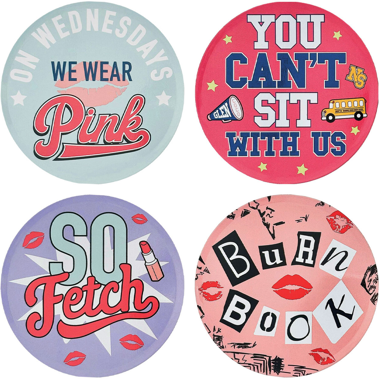 Image of Mean Girls Set of Four Metal&hellip;