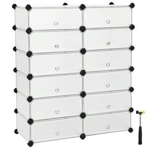 Modular Shoe Rack System SONGMICS Modular Shoe Rack Storage Unit, 12 Compartments