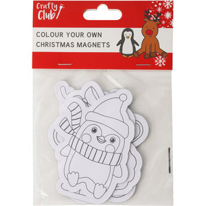 Colour Your Own Christmas Magnets