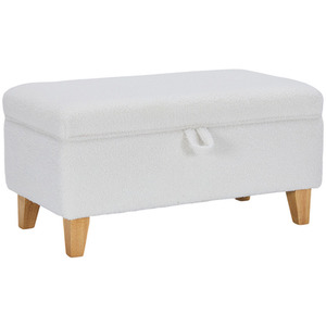 Teddy Fleece Upholstered Storage Footstool