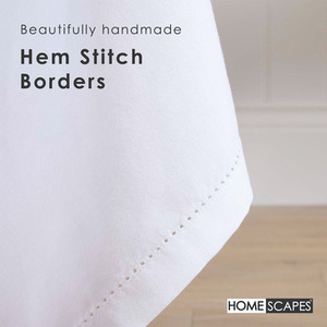 White Plain Cotton Round Tablecloth shot 9903435
