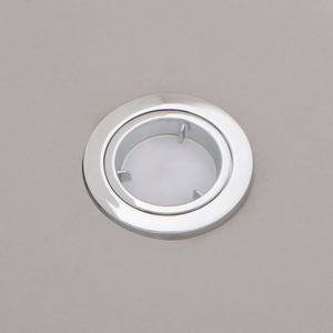 Chrome / 13.5cm 2 Pack of Fixed Recessed Fire Rated IP20 Downlights shot 10029269