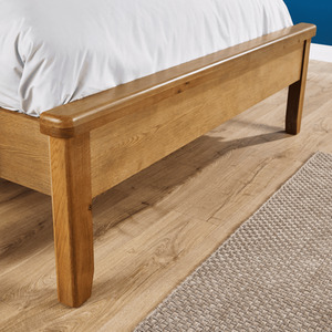 Smoked Oak / King Holcombe Solid Wood Chunky Bed Frame shot 10333614